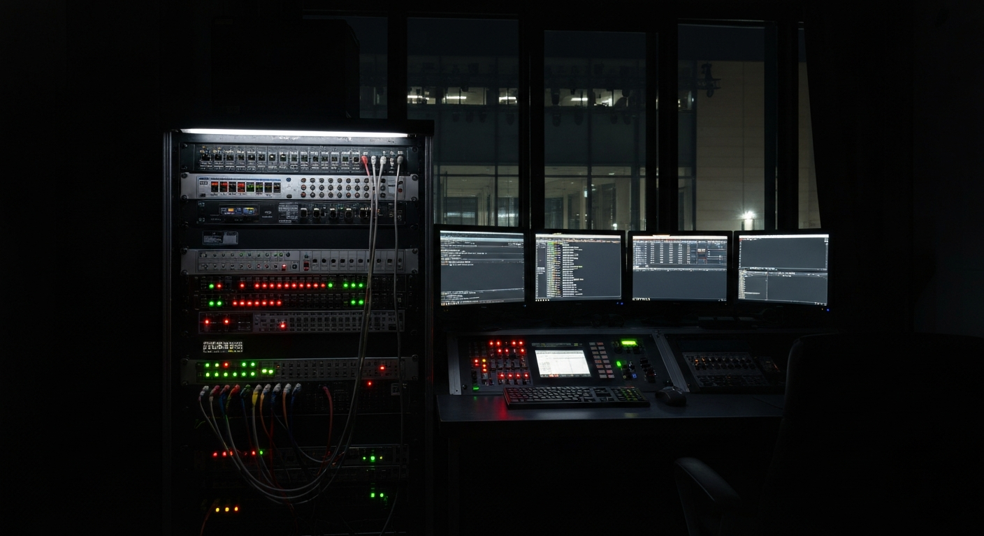 Show control console driving an immersive installation