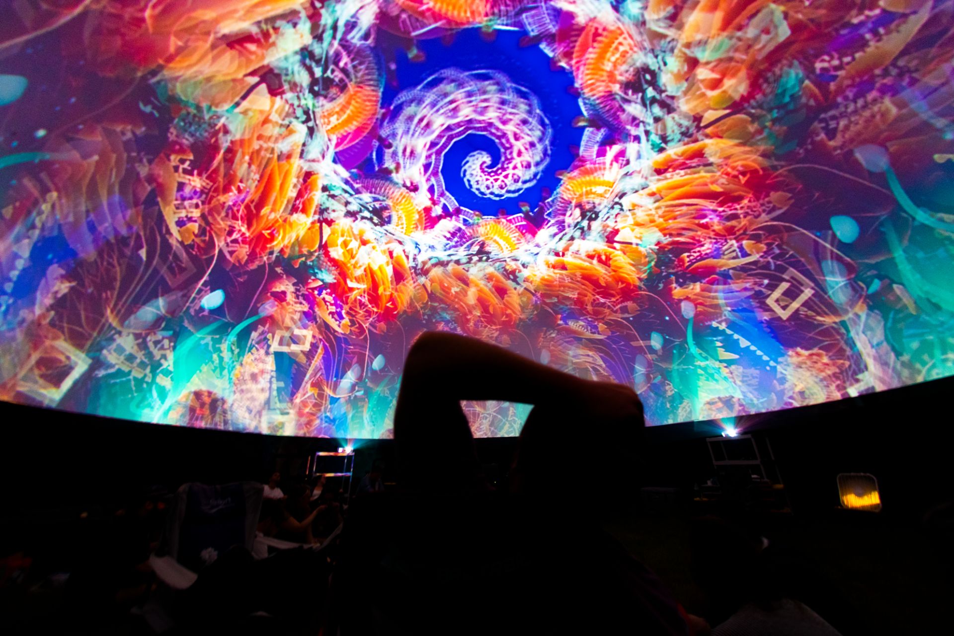 Aurora Dome exterior at night