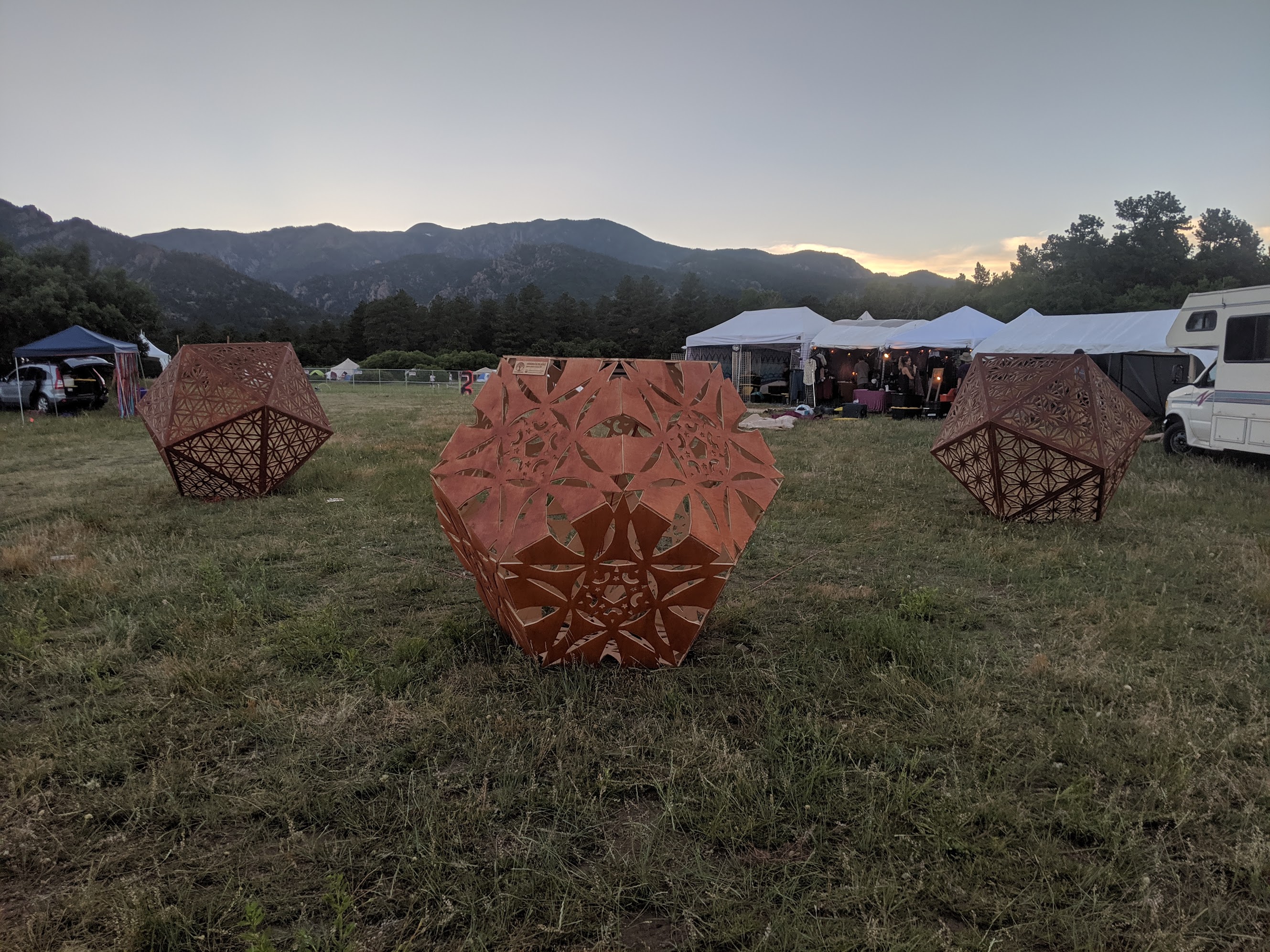 Bloom Lanterns at dusk